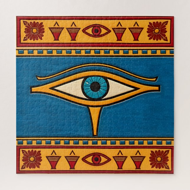 Puzzle Egyptian Eye of Horus, Eye of Ra Egypt Deity (Vertical)