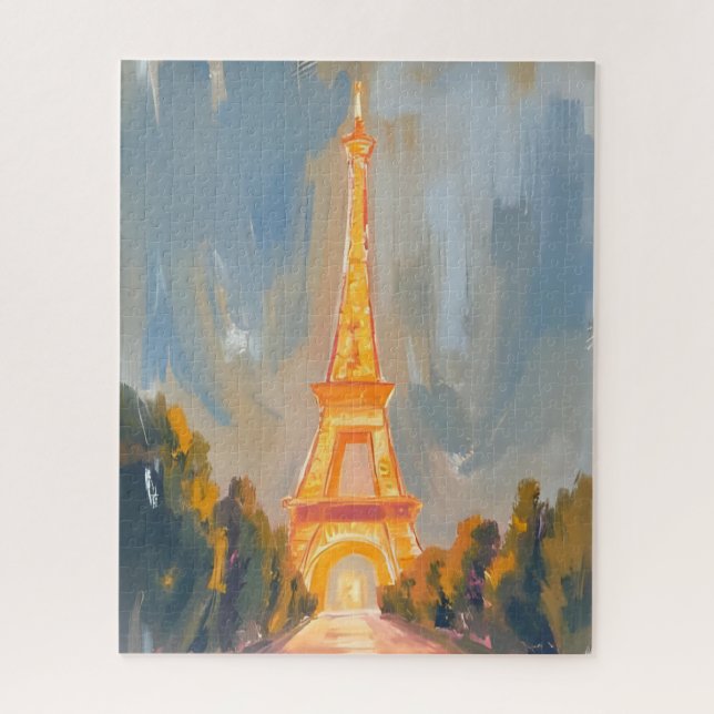 Puzzle Eiffel Tower Paris France Watercolor (Vertical)