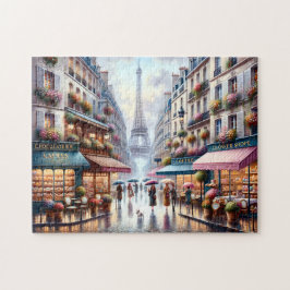 Puzzle Eiffel Tower Rainy Day in Paris