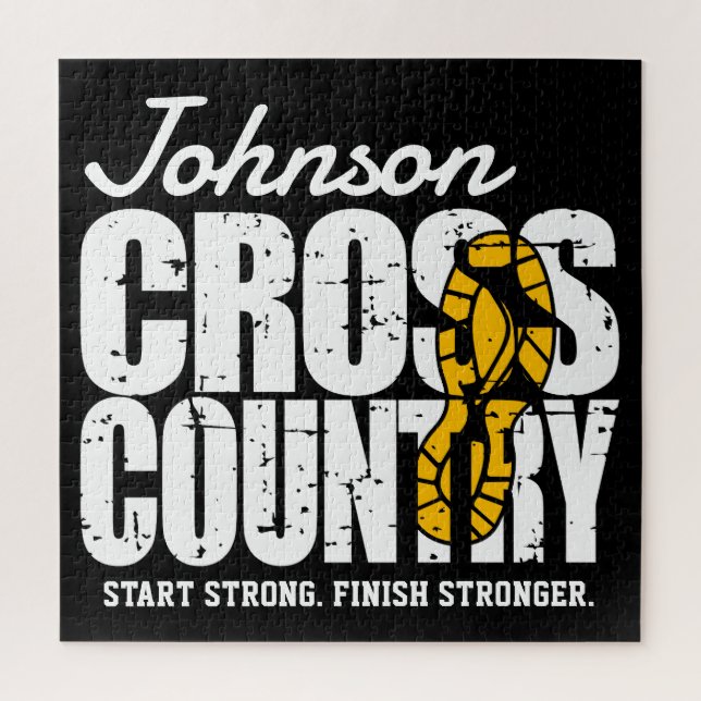 Puzzle Ejecutor de texto de ADD de país cruzado ejecutand (Vertical)