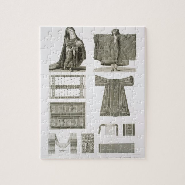 Puzzle Ejemplos de los trajes de seda y egipcios, de (Vertical)