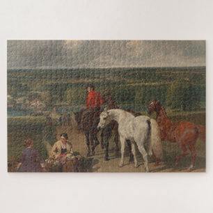 Puzzle Ejercicio de los caballos reales (arte equino)