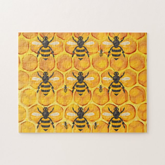 Puzzle El abejorro difícil imposible con abejas (Horizontal)
