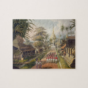 Puzzle El acercamiento principal a la gran pagoda a de