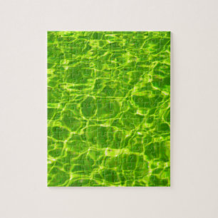 Puzzle El agua verde de la piscina modela brillante