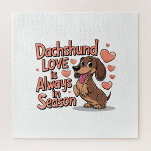 Puzzle El Amor De Dachshund Siempre Está En Temporada