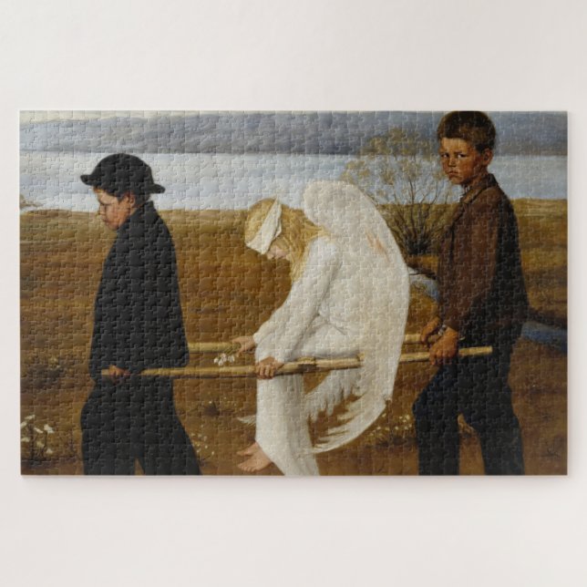 Puzzle El ángel herido (por Hugo Simberg) (Horizontal)