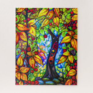 Puzzle El árbol de manzana arte digital surrealista