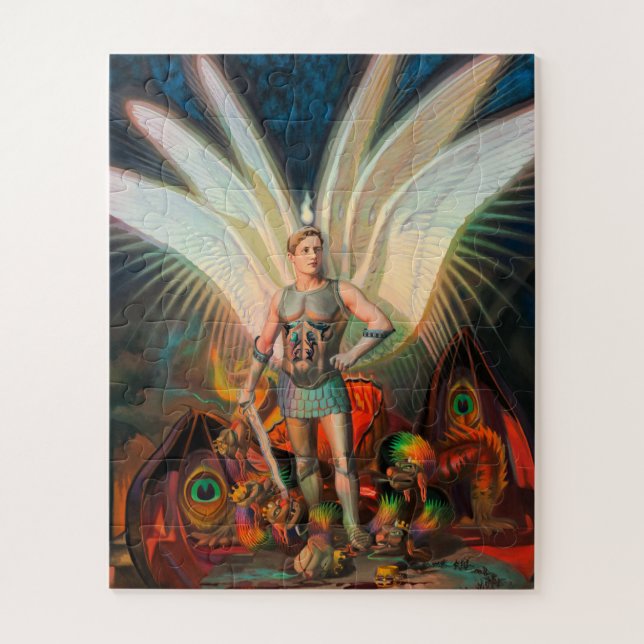 Puzzle El Arcángel Michael derrota al dragón (Vertical)