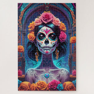 Puzzle El arte de la calavera del azúcar: adoptar la eleg