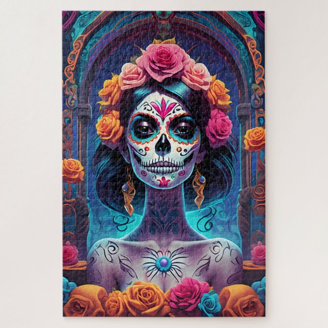 Puzzle El arte de la calavera del azúcar: adoptar la eleg (Vertical)