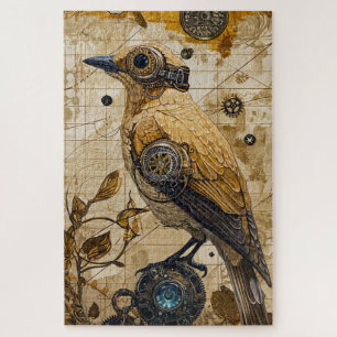 Puzzle El arte de las aves de Steampunk es difícil