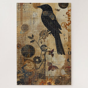 Puzzle El arte de las aves de Steampunk es difícil