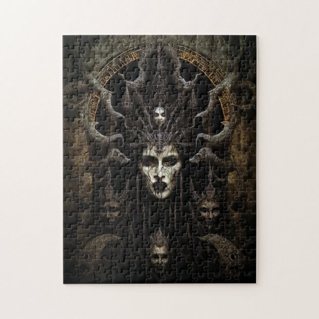 Puzzle El arte del horror del monstruo de la mujer demon (Vertical)