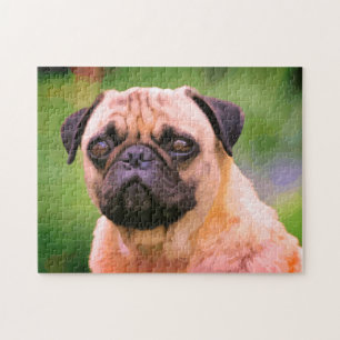Puzzle El arte del perro pug