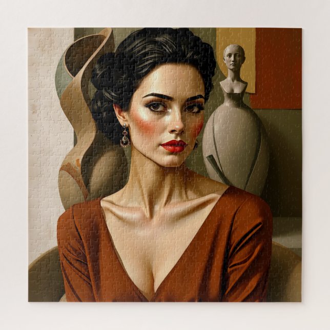 Puzzle El arte entre nosotros - Retrato colorido (Vertical)