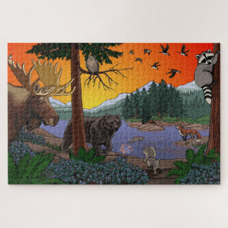 Puzzle El arte salvaje canadiense de los niños rompe