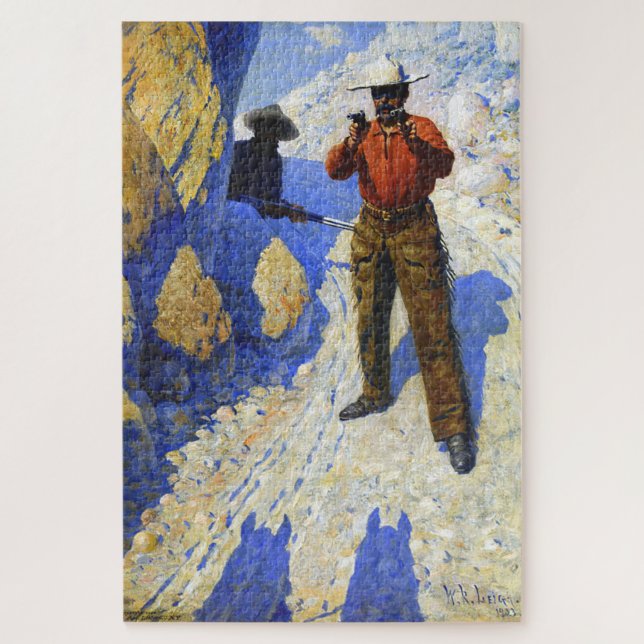 Puzzle El atraco (La emboscada) 1903 William R. Leigh (Vertical)