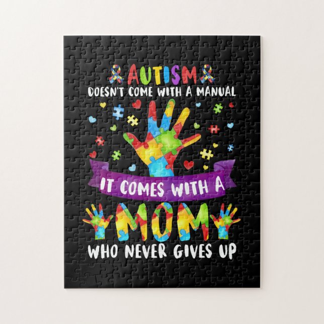 Puzzle El autismo que mamá no viene con un autismo manual (Vertical)