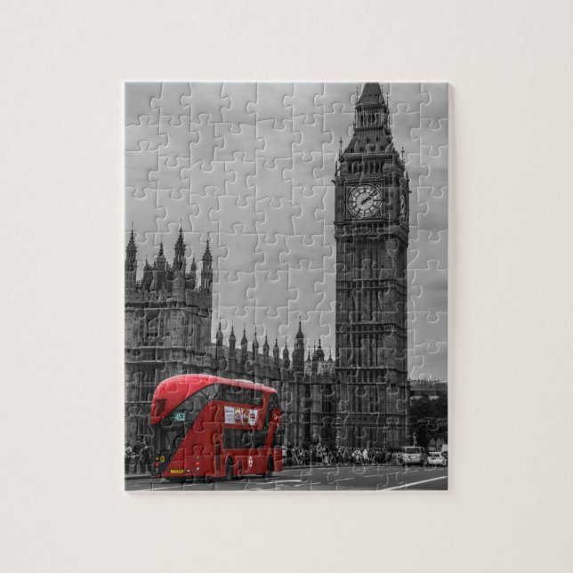 Puzzle El autobús rojo de Londres y los viajes de arte de (Vertical)