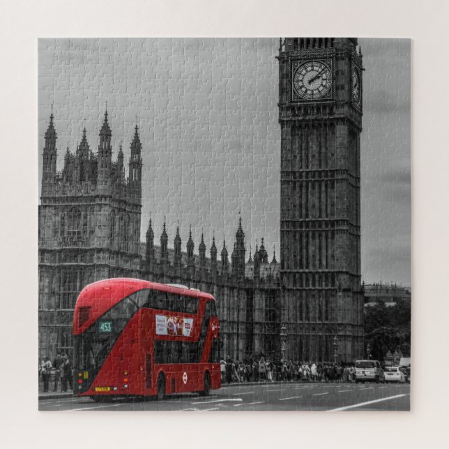 Puzzle El autobús rojo de Londres y los viajes de arte de (Vertical)