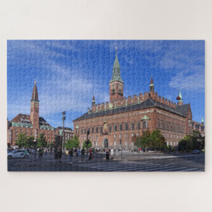 Puzzle El ayuntamiento de Copenhague en un soleado día de