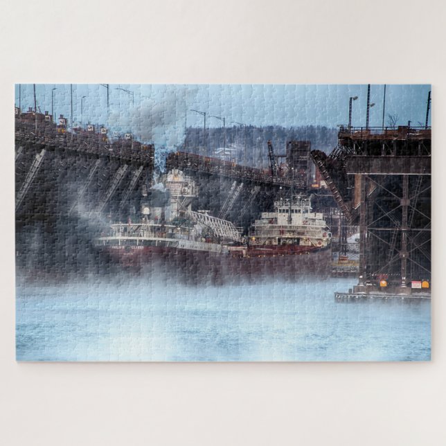 Puzzle El barco Philip R Clarke en Dos Harbors Minnesota (Horizontal)