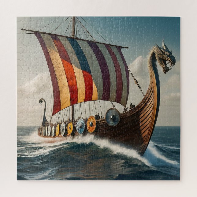 Puzzle El barco Viking Long (Vertical)