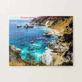 Puzzle El Big Sur California. Saludos de Navidad