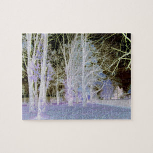 Puzzle El bosque en infrarrojo