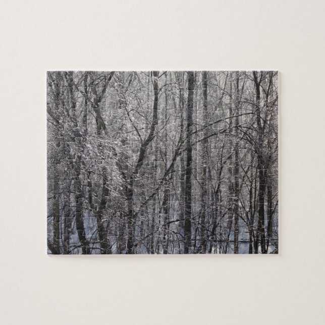 Puzzle El bosque helado brillante en la luz matutina II (Horizontal)