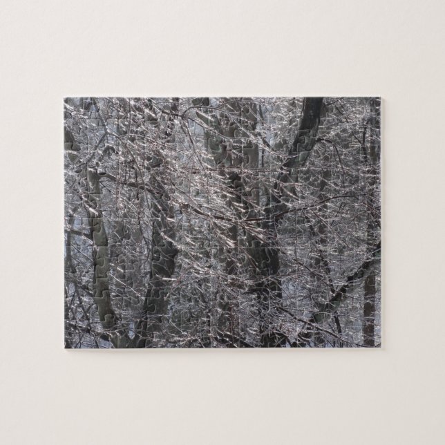 Puzzle El bosque helado brillante en luz matutina I (Horizontal)