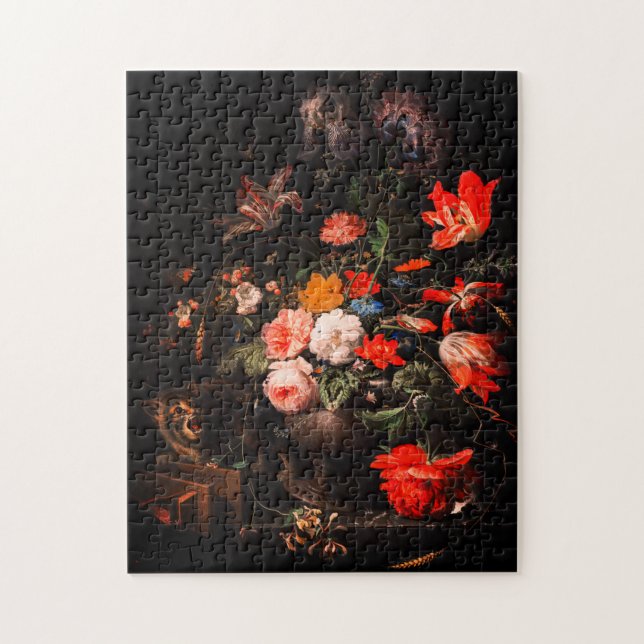 Puzzle El Bouquet girado de Abraham Mignon (Vertical)