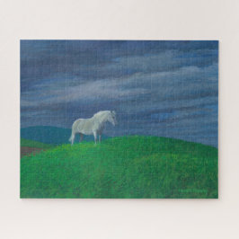 Puzzle El caballo blanco aguarda hasta que finalice la