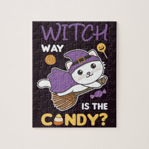 Puzzle El Camino De Brujas Del Gato Es El Candy Happy Hal