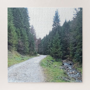 Puzzle El camino entre pinos - Naturaleza salvaje Rumania