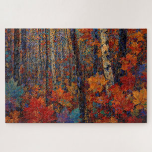 Puzzle "El camino secreto del ciervo" – Un paisaje colori