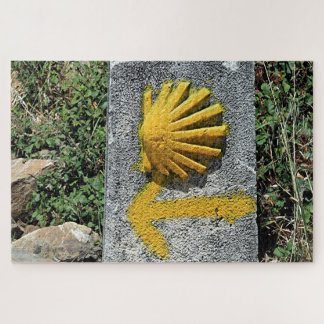 Puzzle El Camino shell and arrow sign, Spain