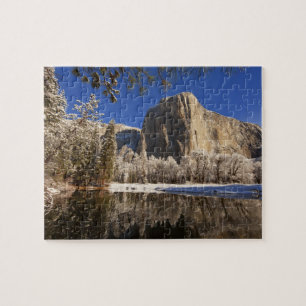Puzzle El Capitán se refleja en el río Merced en