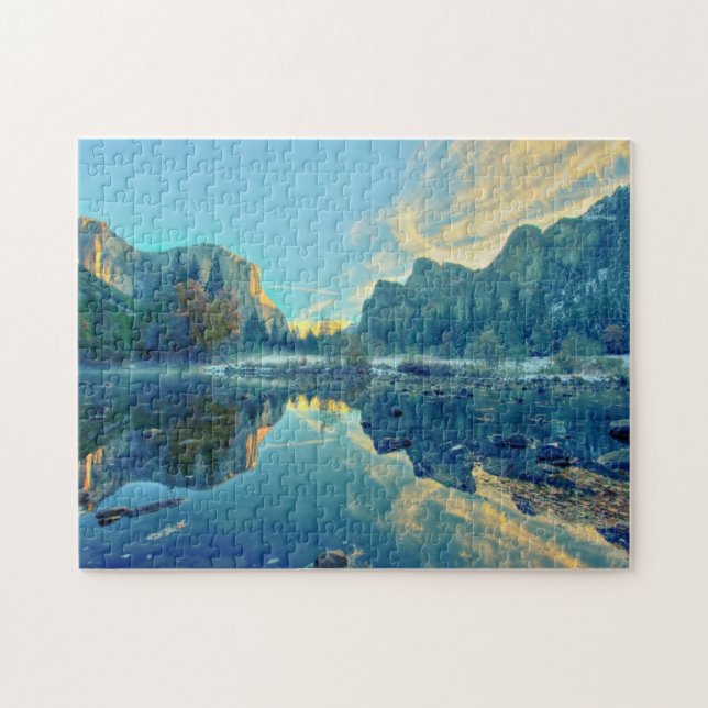 Puzzle EL Capitan y reflexión de tres hermanos (Horizontal)