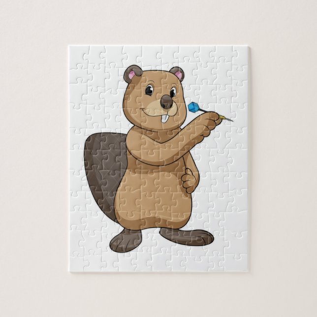 Puzzle El castor en Darts con Dart (Vertical)