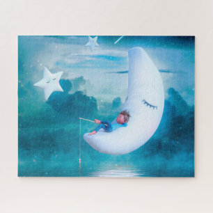 Puzzle El chico en la pesca lunar