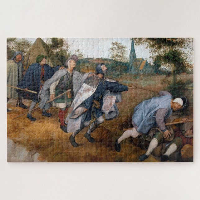 Puzzle El ciego que lleva a los ciegos, Pieter Bruegel (Horizontal)