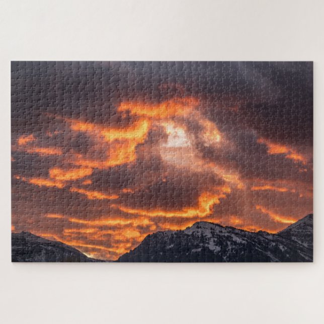 Puzzle El cielo del atardecer cautivador (Horizontal)