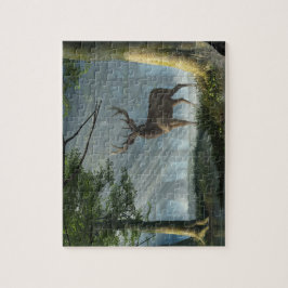 Puzzle El ciervo rojo en el bosque profundo