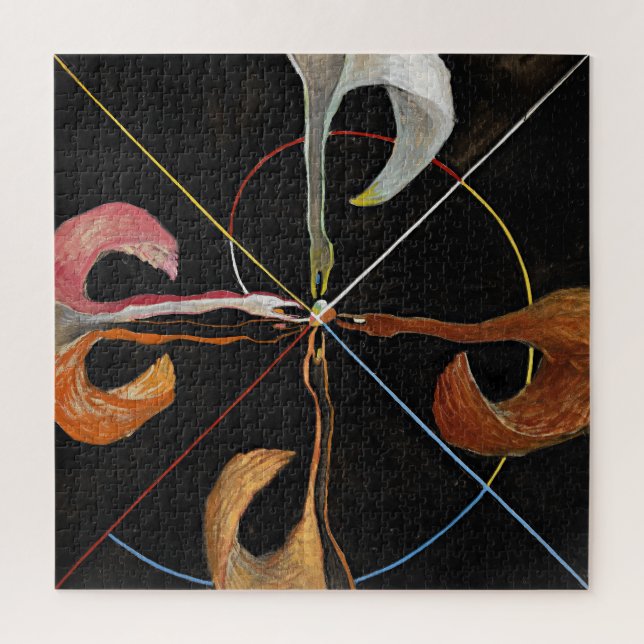 Puzzle El cisne, grupo IX, número 7 de Hilma af Klint (Vertical)