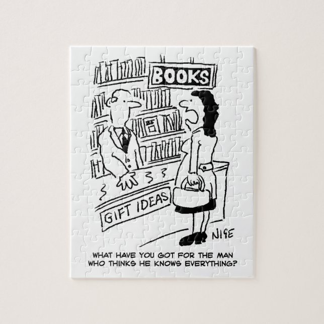 Puzzle El cliente de la librería le pregunta al vendedor  (Vertical)