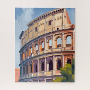 Puzzle El Coliseo Roma Acuarela Viaje
