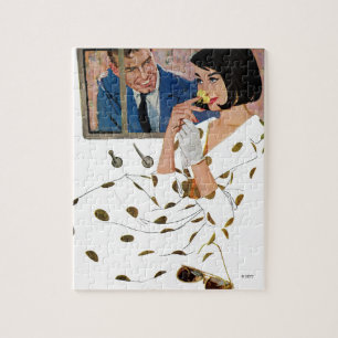 Puzzle El color de rosa de oro