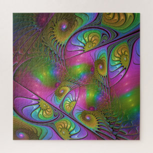 Puzzle El Colorido Arte Fractal Abstracto Moderno Luminos